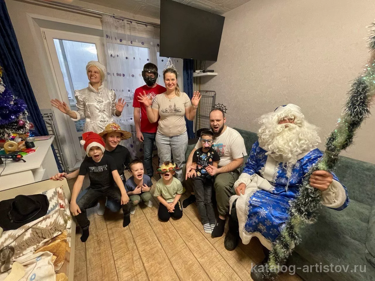 Дед Мороз и Снегурочка Василий Муравьёв и Анна Некрасова