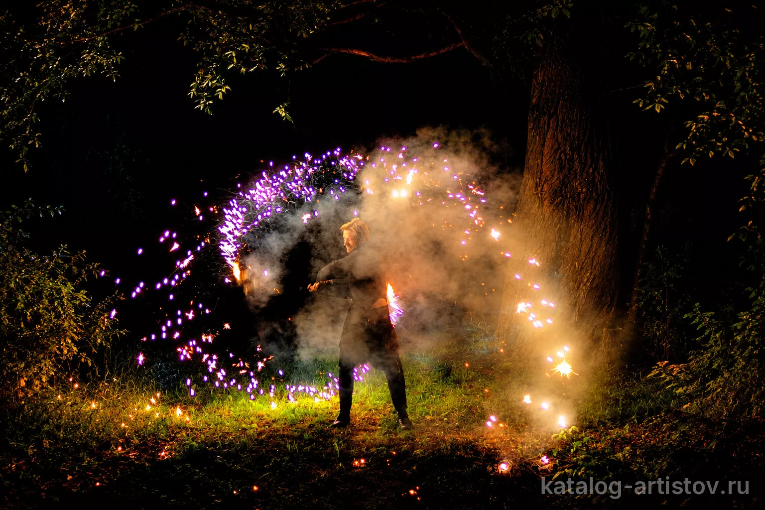 Огненное шоу Purple Flame, световое шоу — фото 6