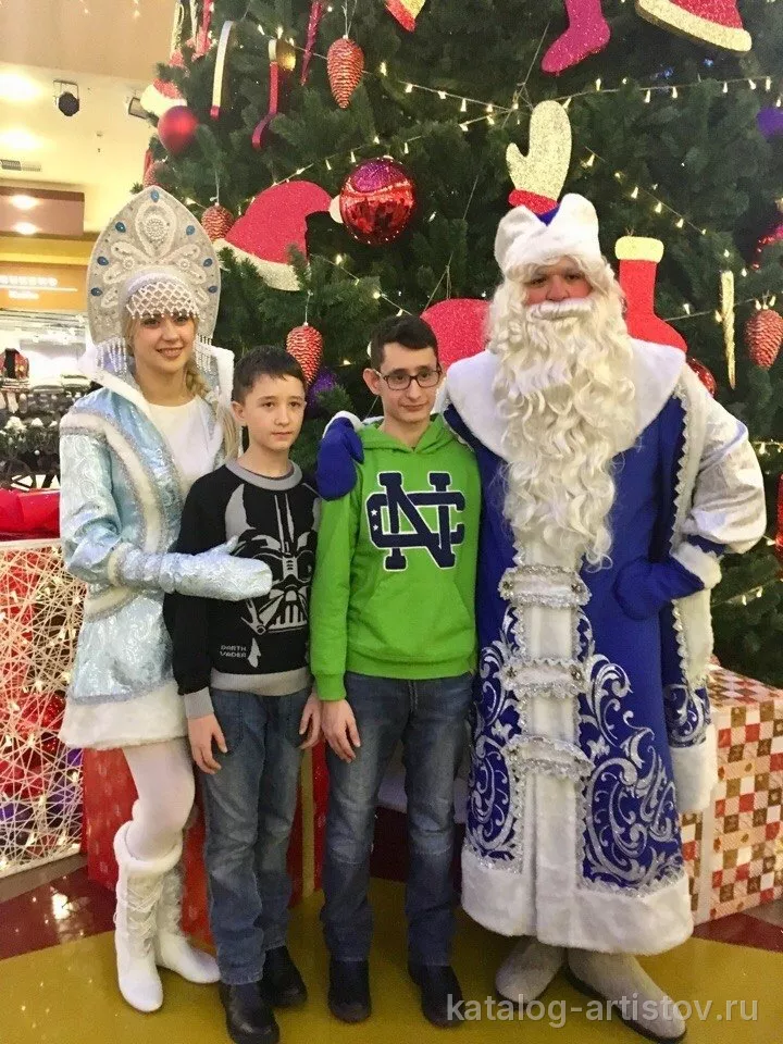 Дед Мороз и Снегурочка в синих костюмах (Сургут) — фото 6