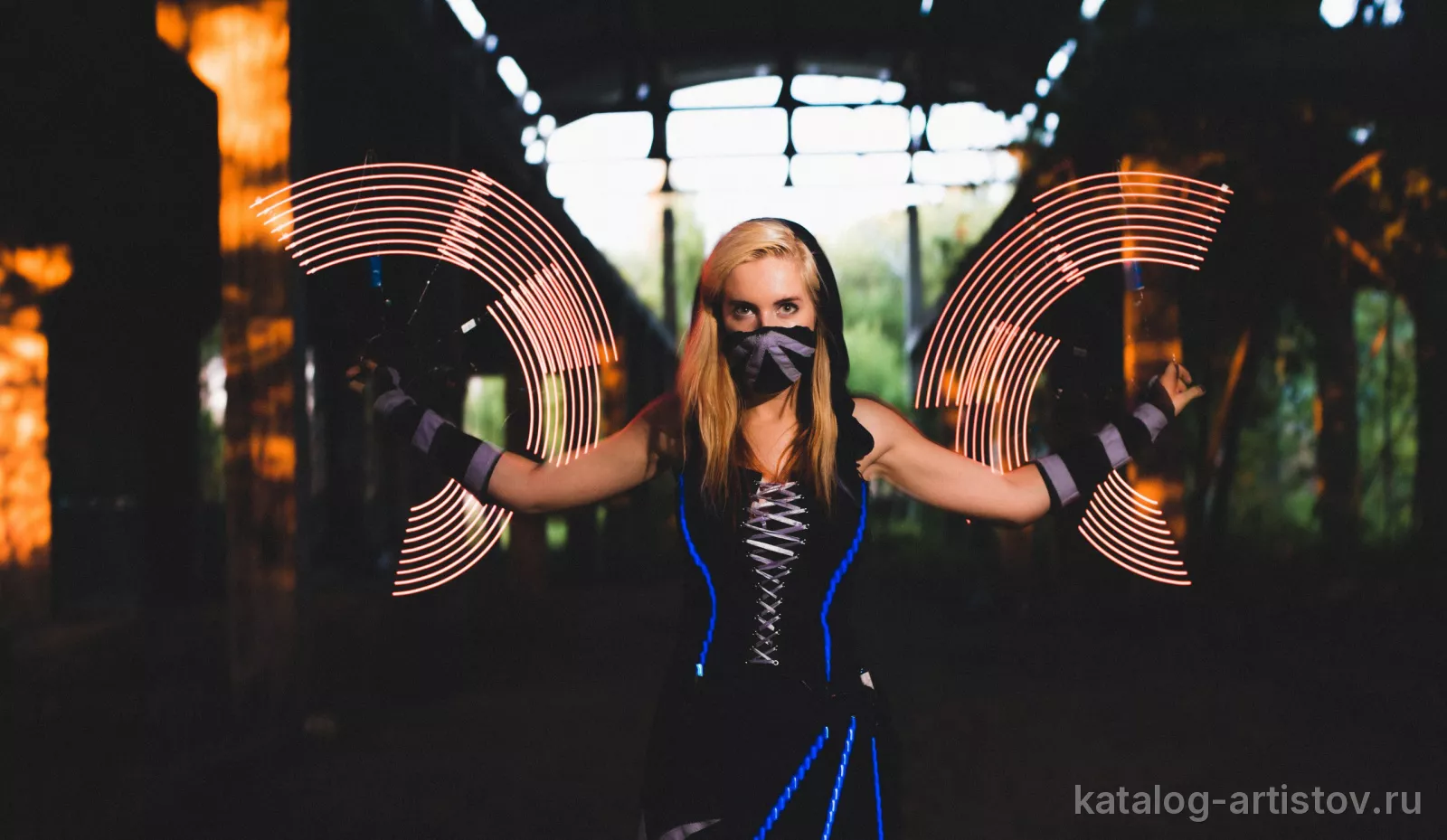 Огненное шоу Kostra Show, световое шоу — фото 3